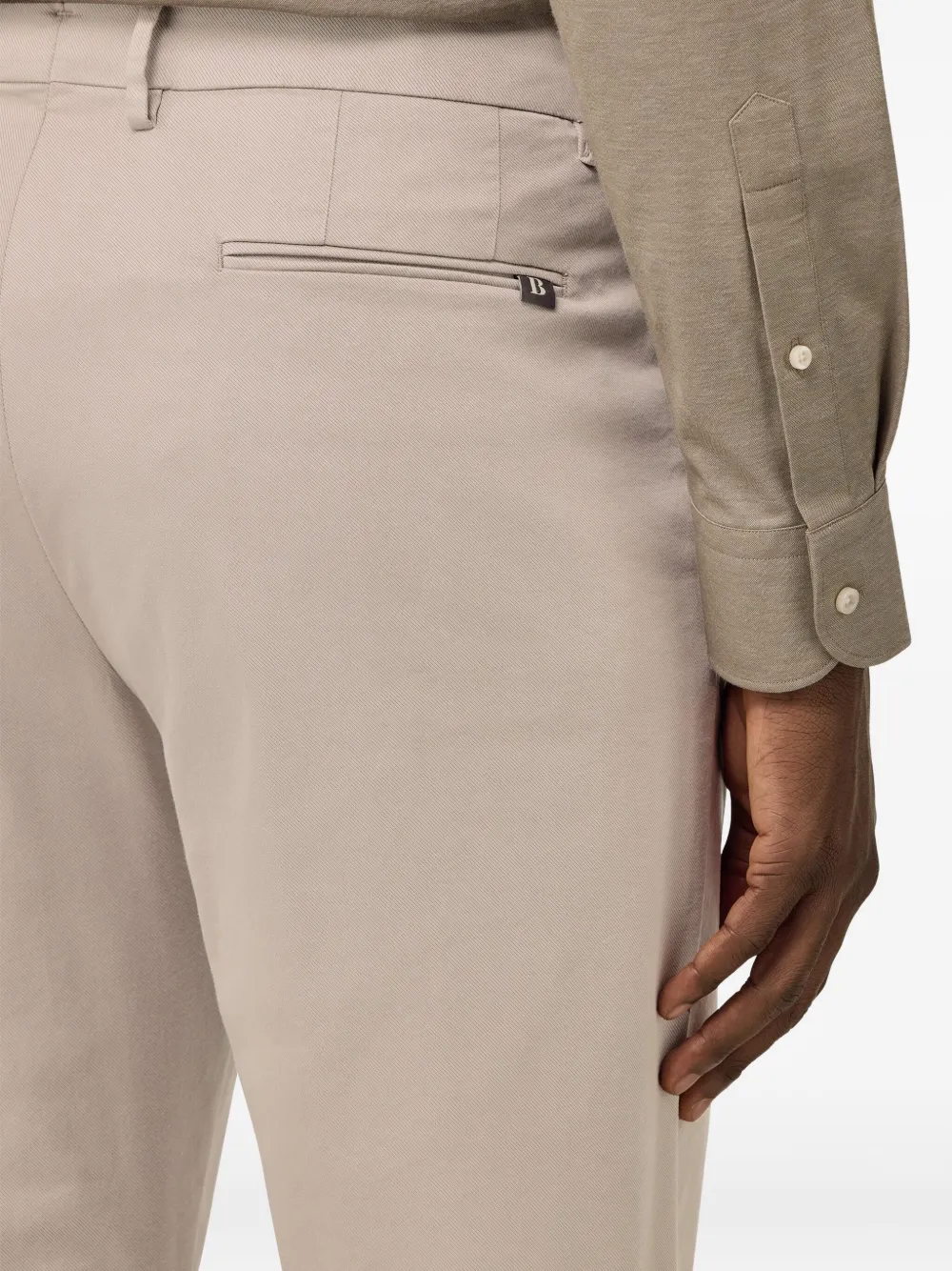 Boggi Milano Broek met knoopsluiting Beige