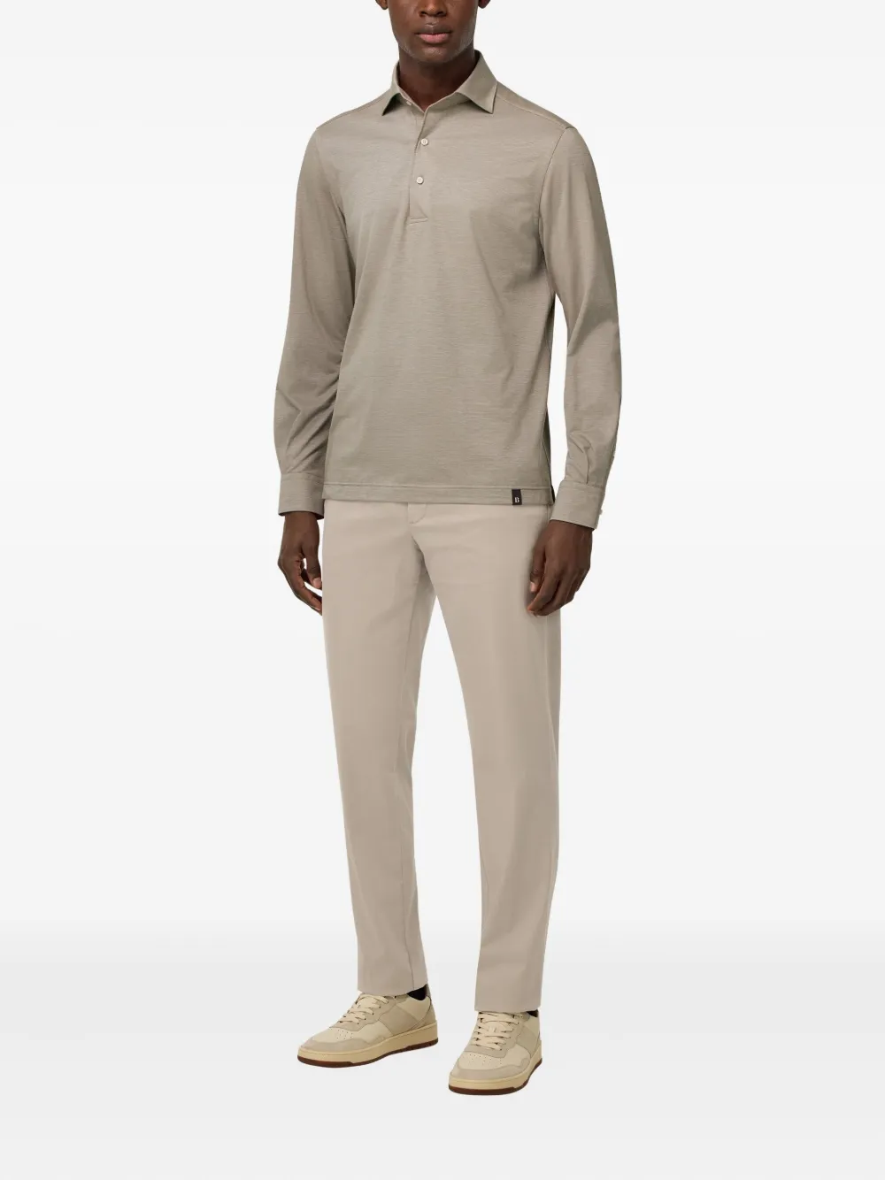 Boggi Milano Broek met knoopsluiting Beige