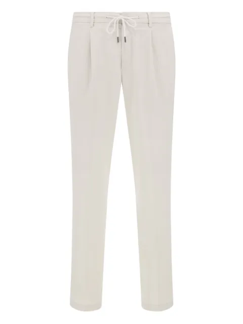 Boggi Milano pleat-detailed drawstring trousers