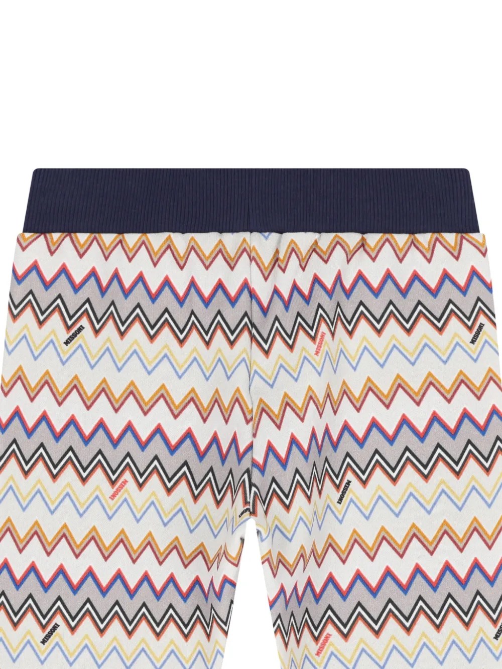 Missoni Kids Broek met zigzag-vlakken Blauw