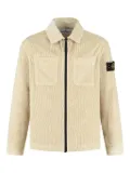 Stone Island Junior corduroy zip-up jacket - Neutrals