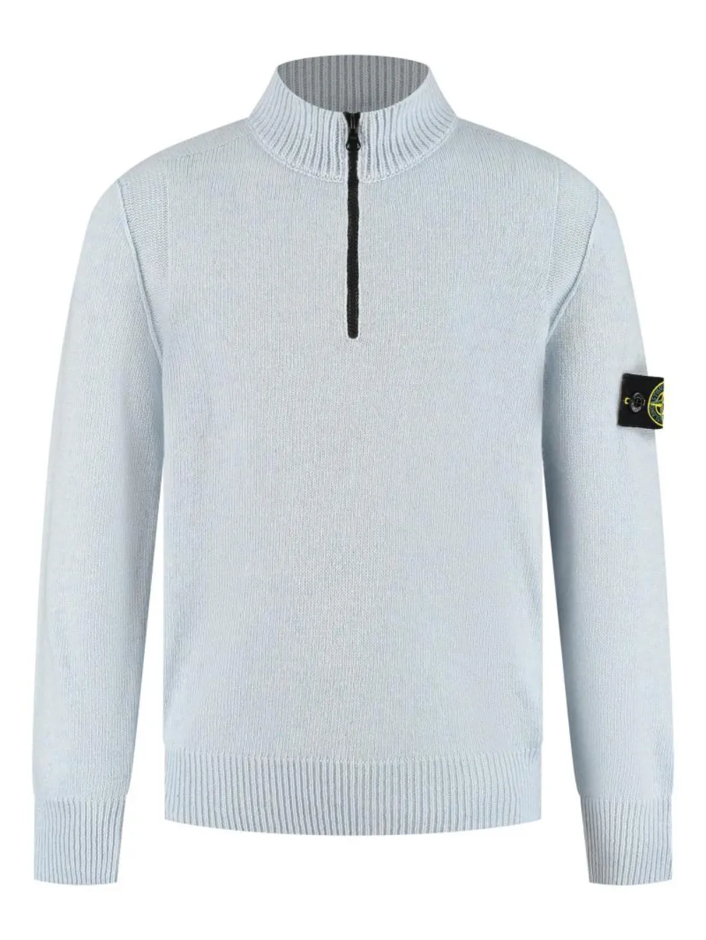 Stone Island Junior Maglione con mezza zip - Blu