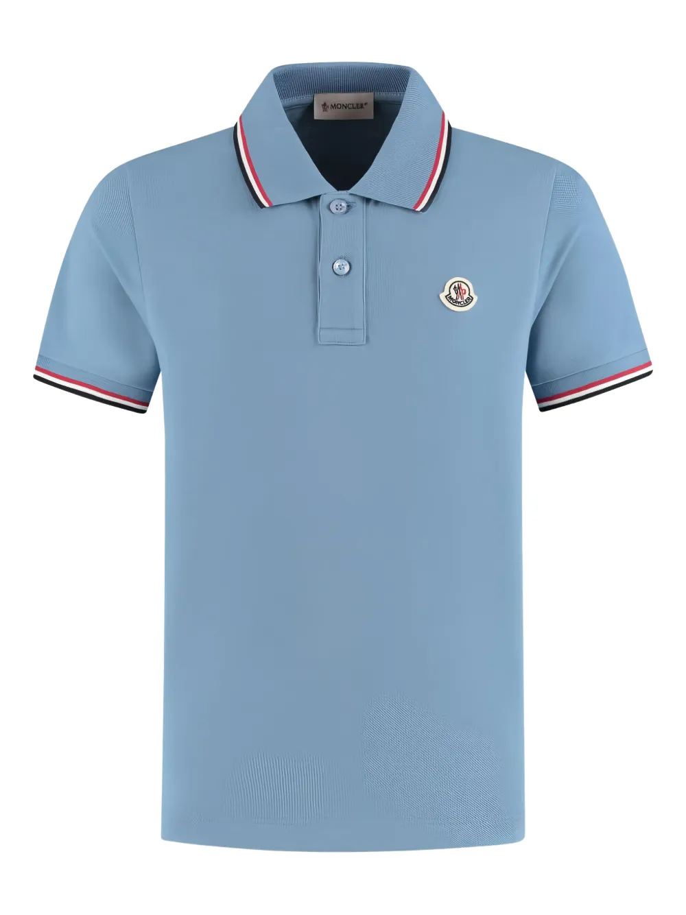 Moncler Enfant Poloshirt met gestreepte kraag Blauw
