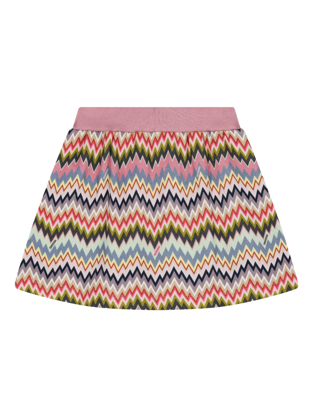 Missoni Kids Rok met elastische tailleband en zigzag patroon Roze