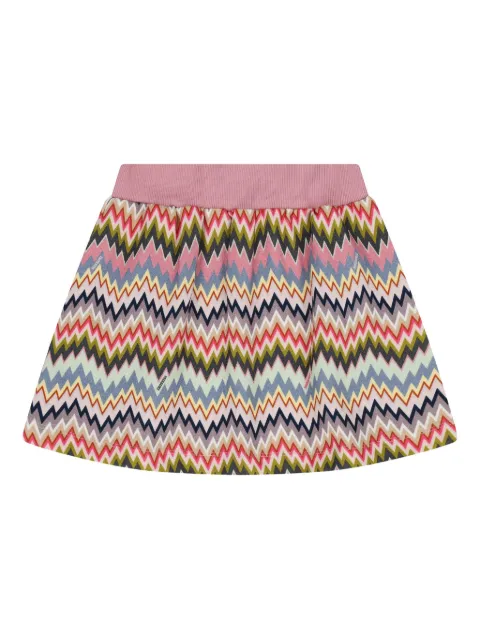 Missoni Kids zigzag-pattern elastic-waistband skirt