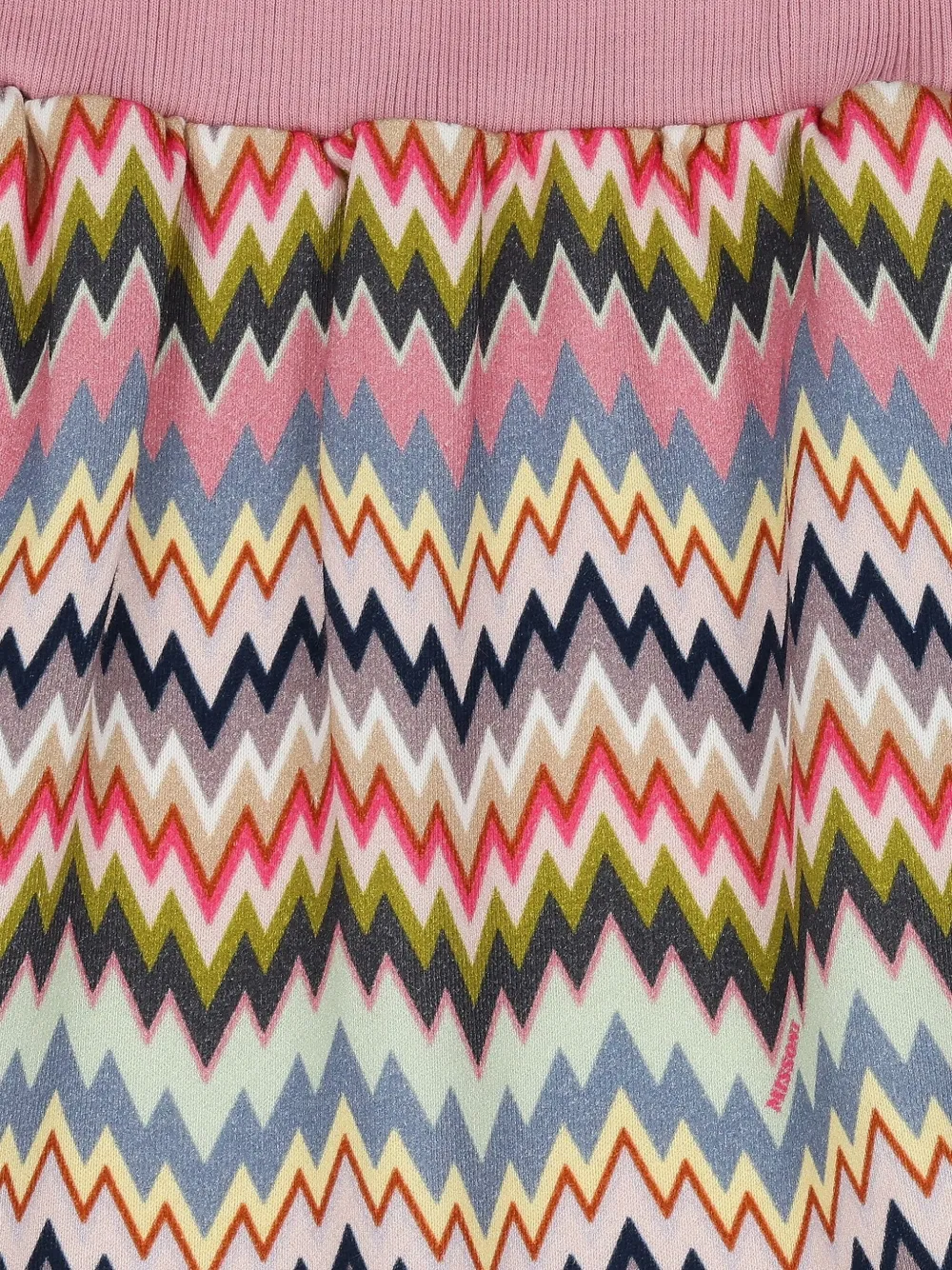 Missoni Kids Rok met elastische tailleband en zigzag patroon Roze