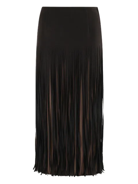 Tela fringe-detail midi skirt
