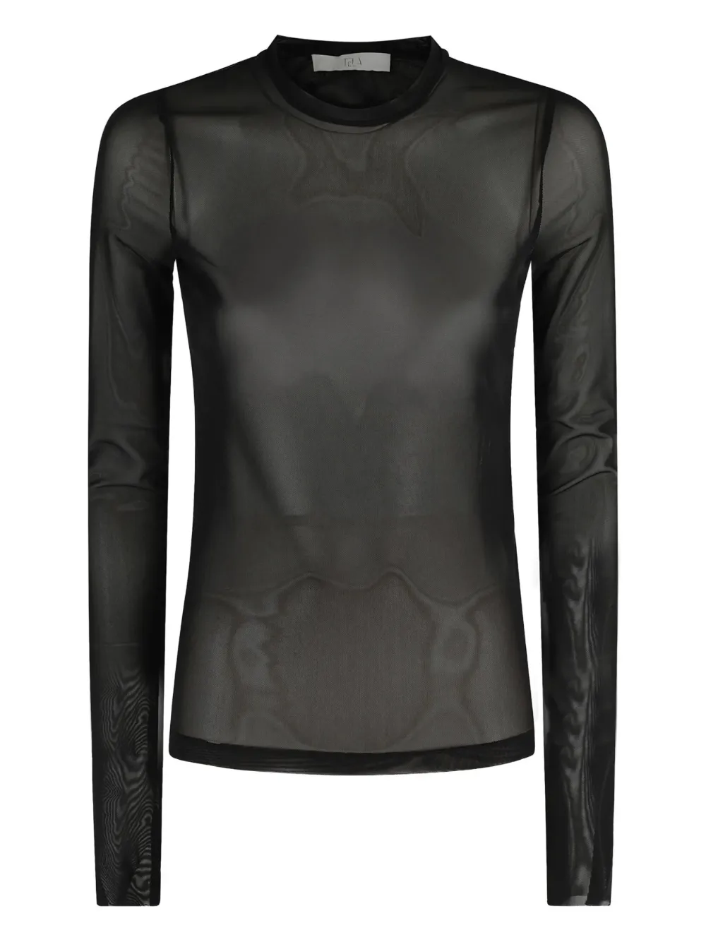 Tela mesh long-sleeve top | Black | Image 1