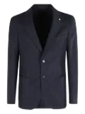 l.b.m. cotton patch-pocket blazer - Blue