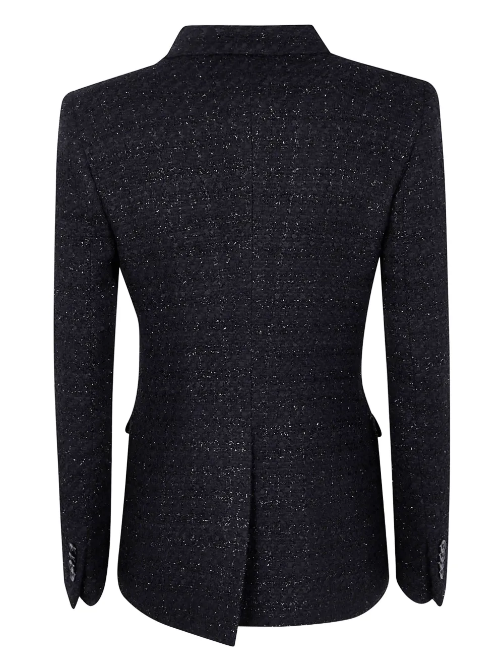 Tagliatore metallic tweed double-breasted blazer Zwart