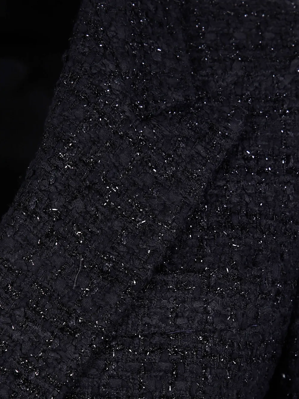Tagliatore metallic tweed double-breasted blazer Zwart