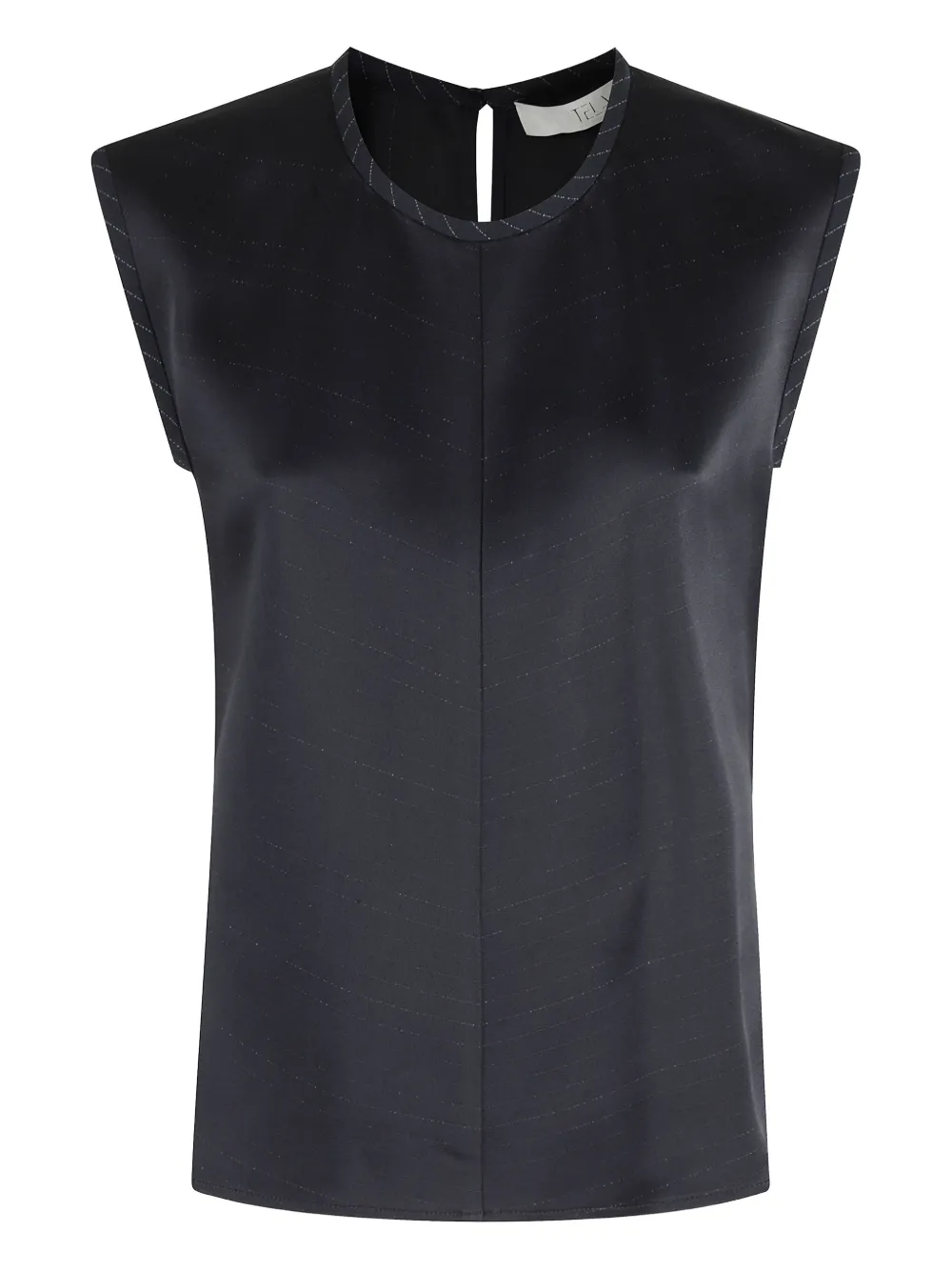 stripe-pattern sleeveless top