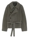 LEMAIRE belted double-breasted coat - Grey