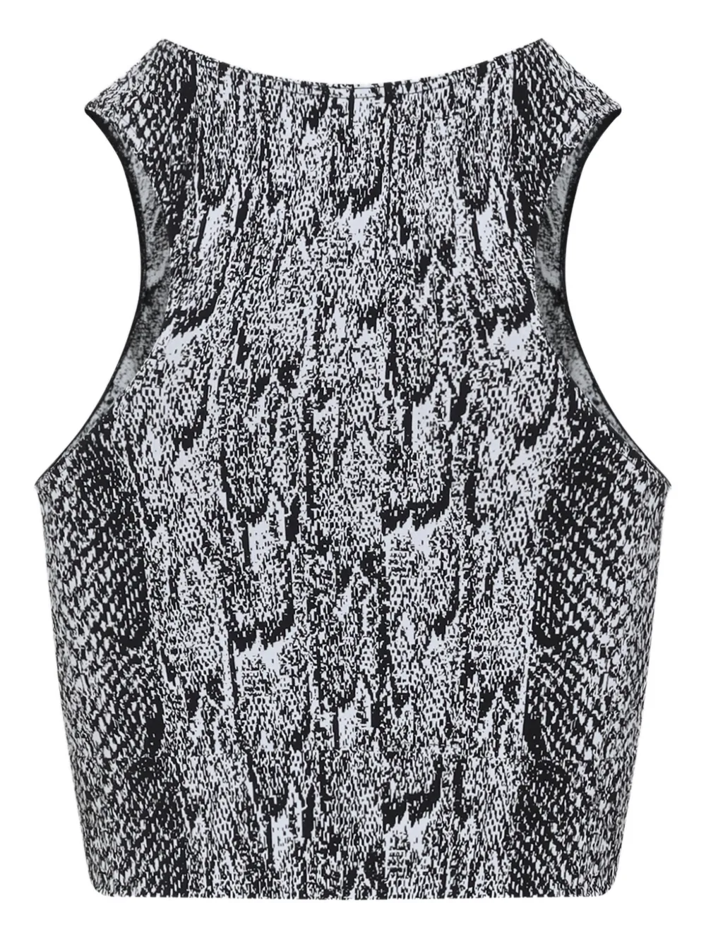Wolford Haltertop met slangenprint Zwart
