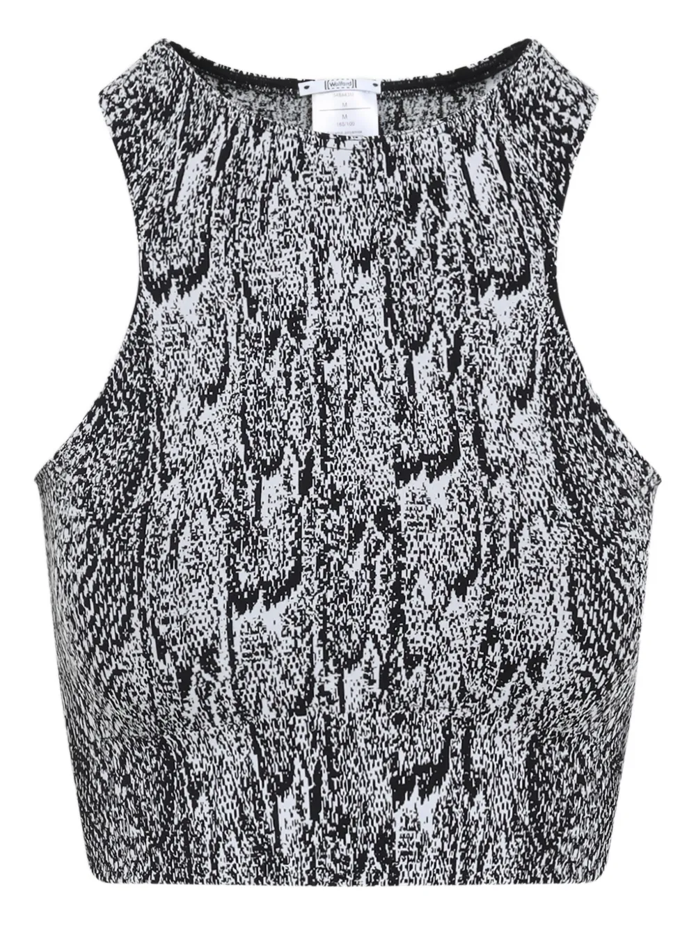 Wolford Haltertop met slangenprint Zwart