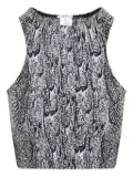 Wolford snakeskin-print halter-neck top - Black