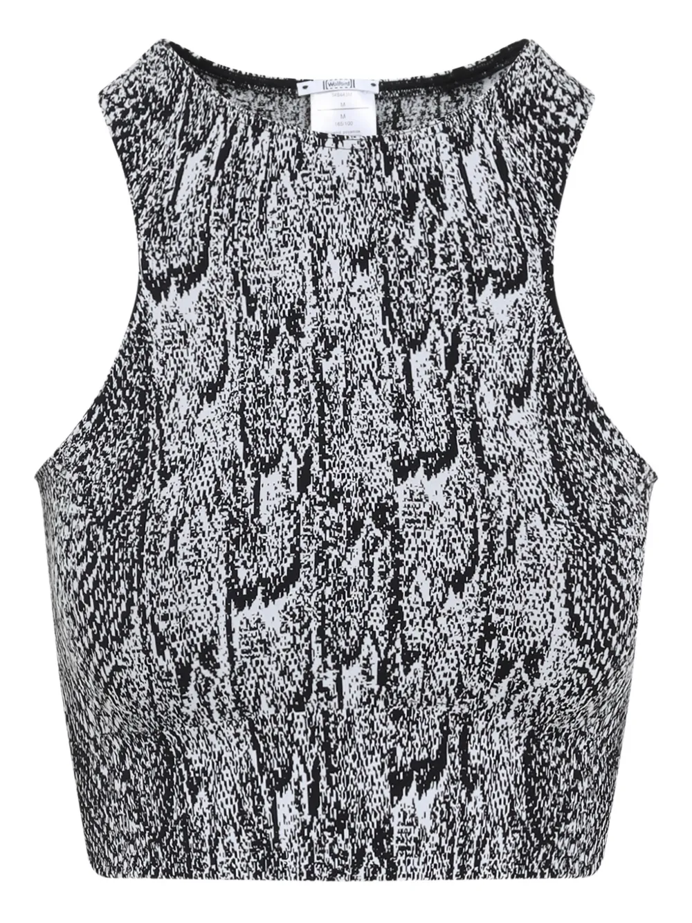 Wolford Haltertop met slangenprint Zwart