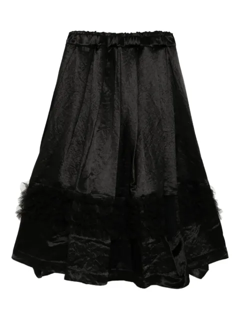 Black Comme Des Garçons ruffled satin skirt