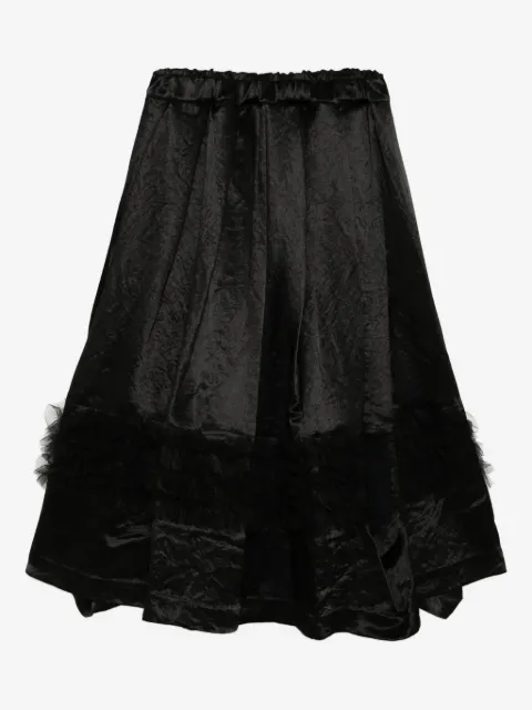 Black Comme Des Garçons ruffled satin skirt