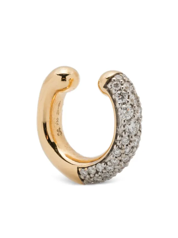 Uniform Object 18kt Gold Shard Pavé Ear Cuff