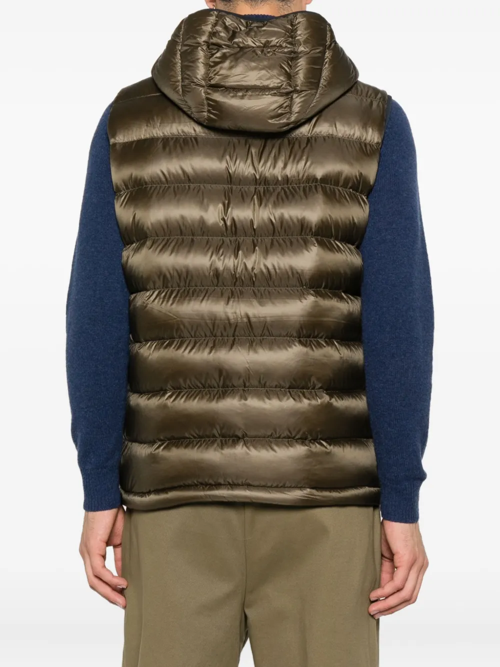 Herno Bodywarmer met capuchon Groen