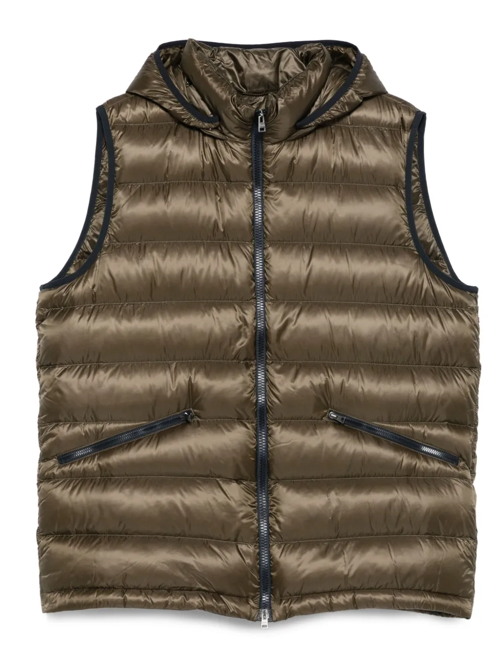 Herno Bodywarmer met capuchon Groen