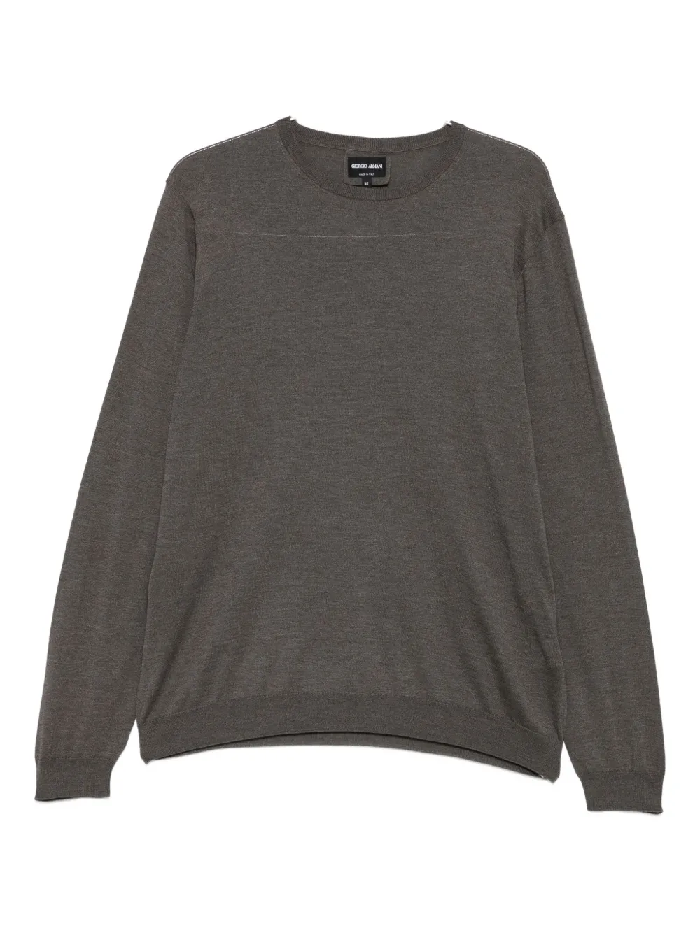 Giorgio Armani Round-neck Sweater In Gray