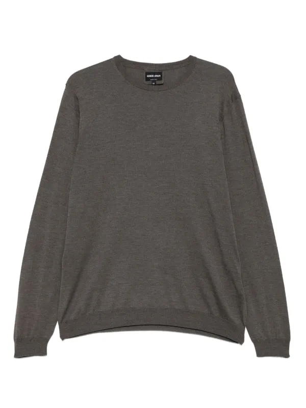 Giorgio Armani round-neck Sweater Grey FARFETCH ID