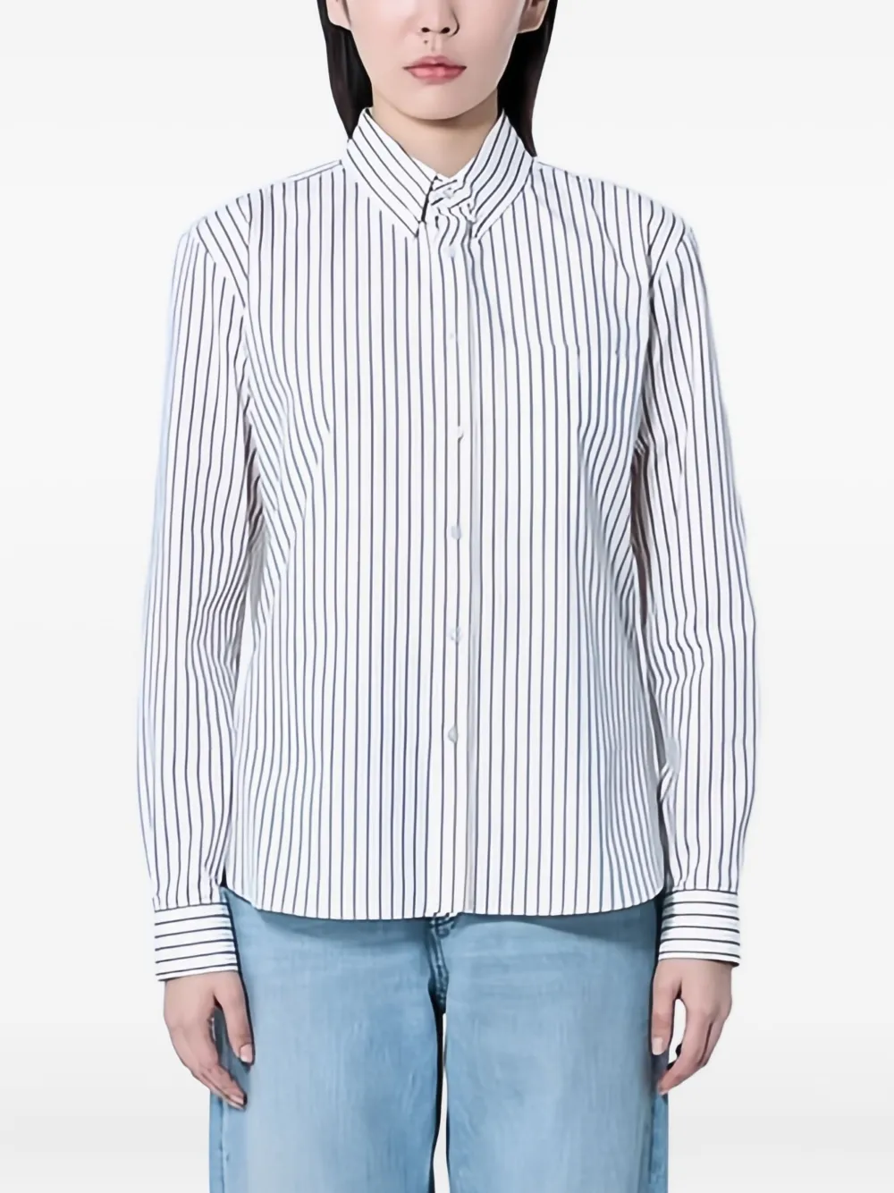 Saint Laurent striped cotton shirt | White | Image 1