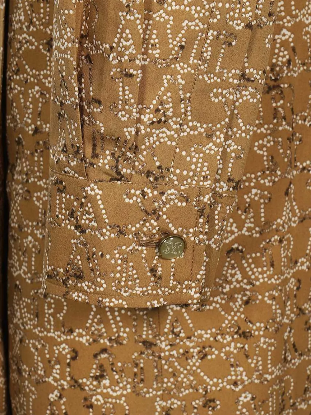 Max Mara wrap-around logo-print dress Bruin