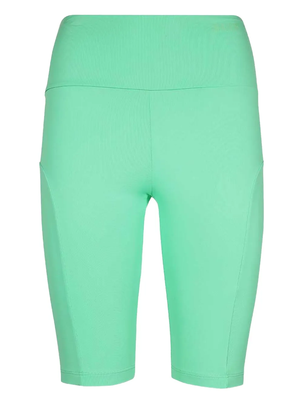MSGM logo-print high-waist shorts Groen