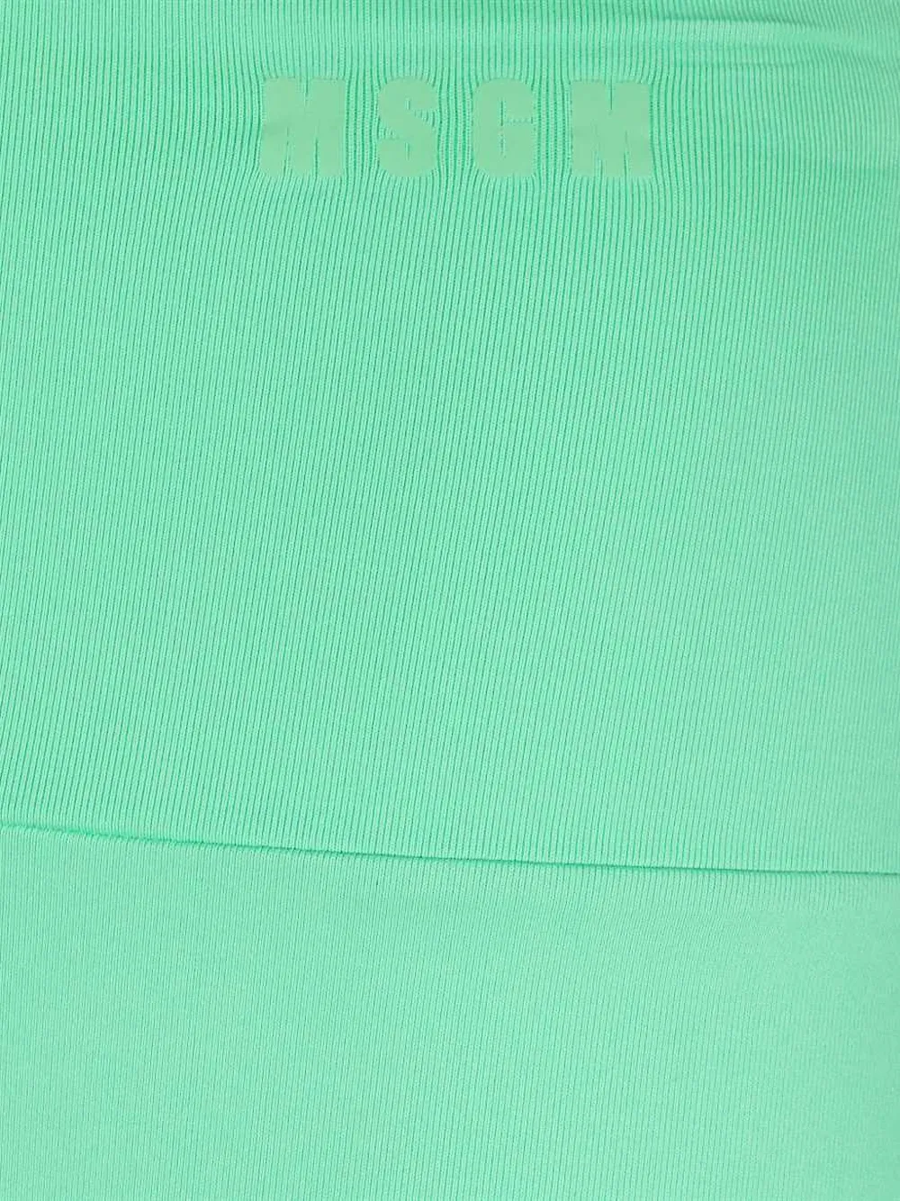 MSGM logo-print high-waist shorts Groen