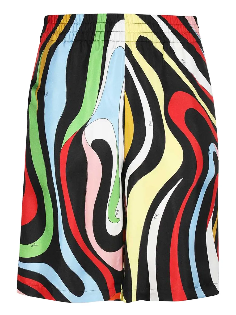 PUCCI Zijden shorts met elastische tailleband Zwart