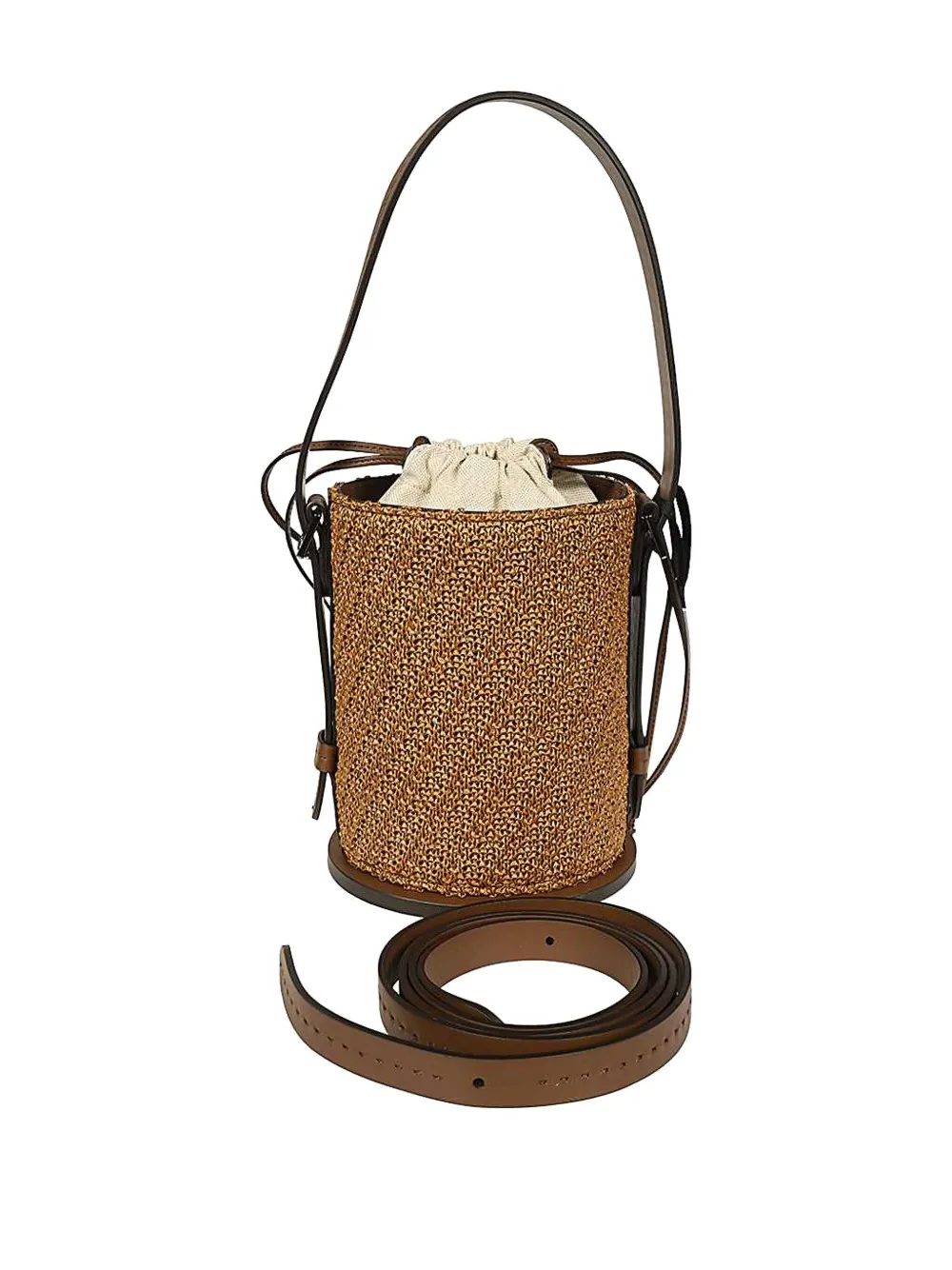 Max Mara Geweven bucket-tas Bruin