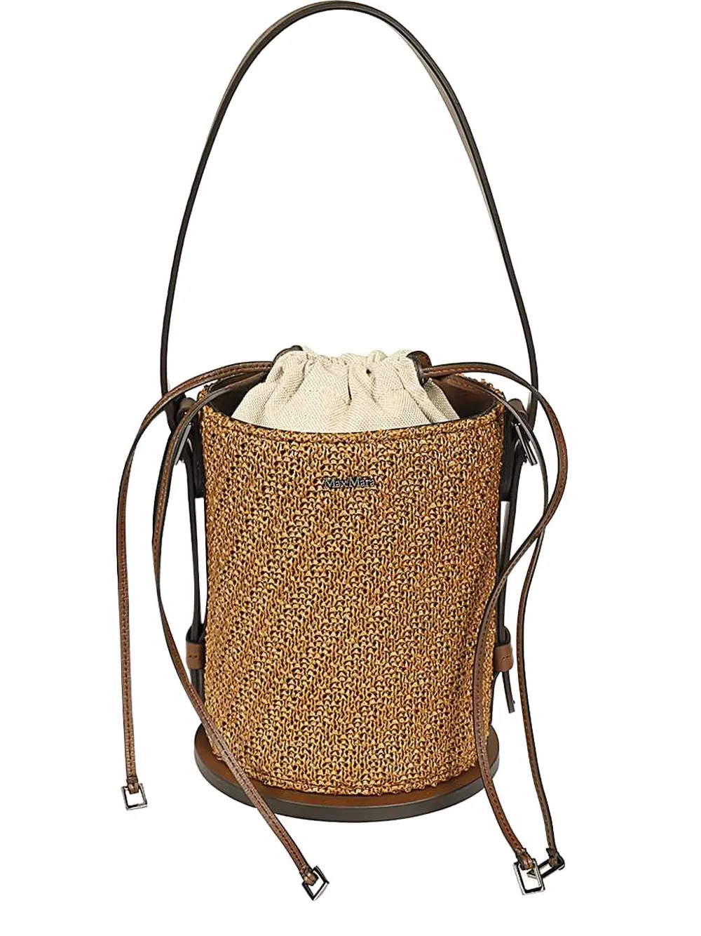 Max Mara woven bucket bag Bruin