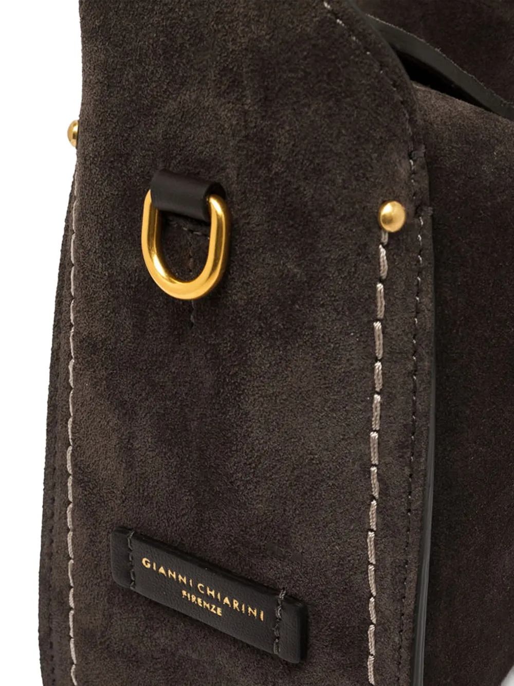 GIANNI CHIARINI Penelope suède schoudertas Bruin