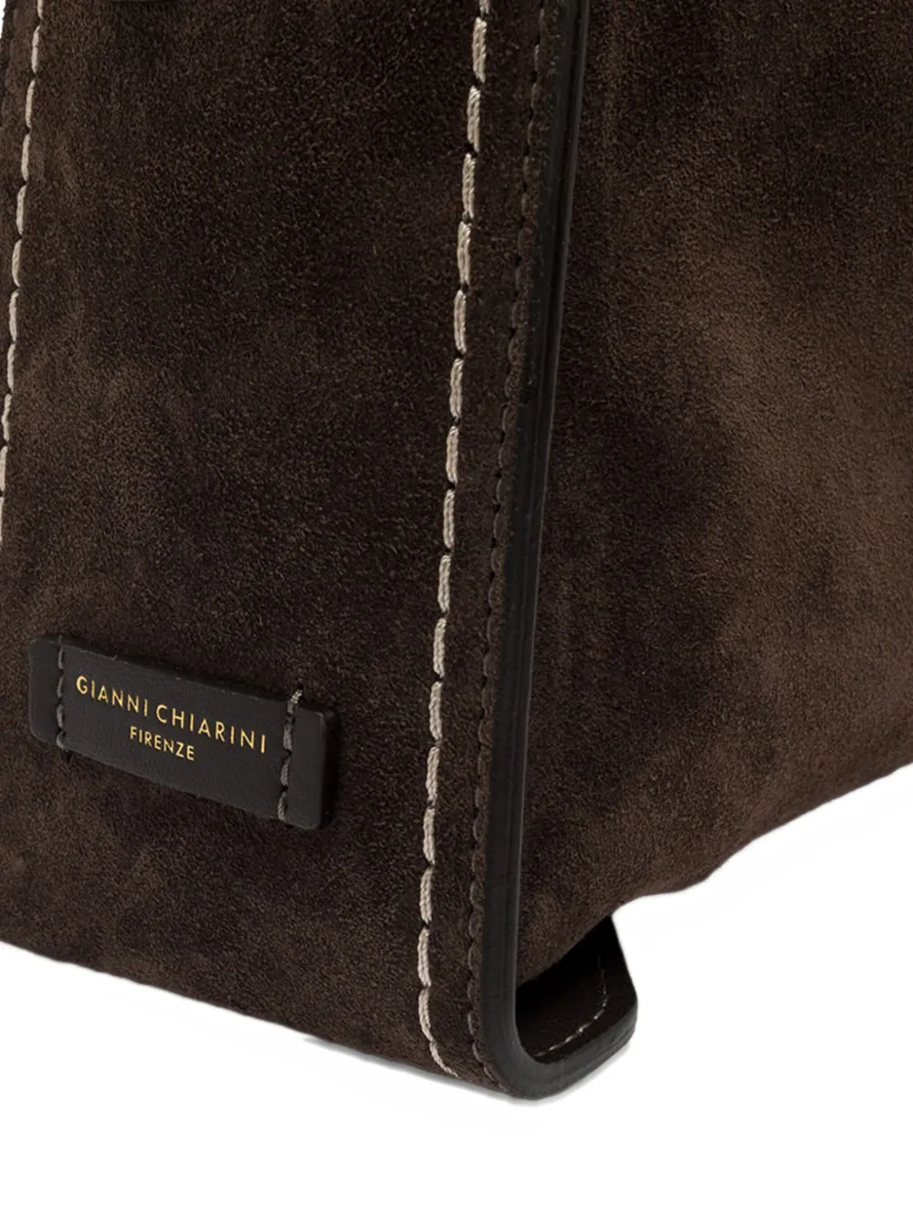 GIANNI CHIARINI suede shoulder bag Bruin