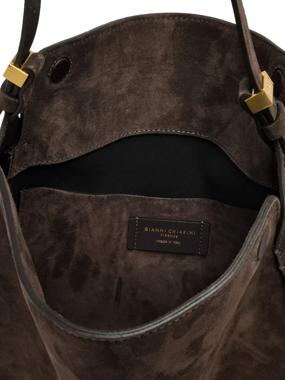 GIANNI CHIARINI suede shoulder bag Bruin