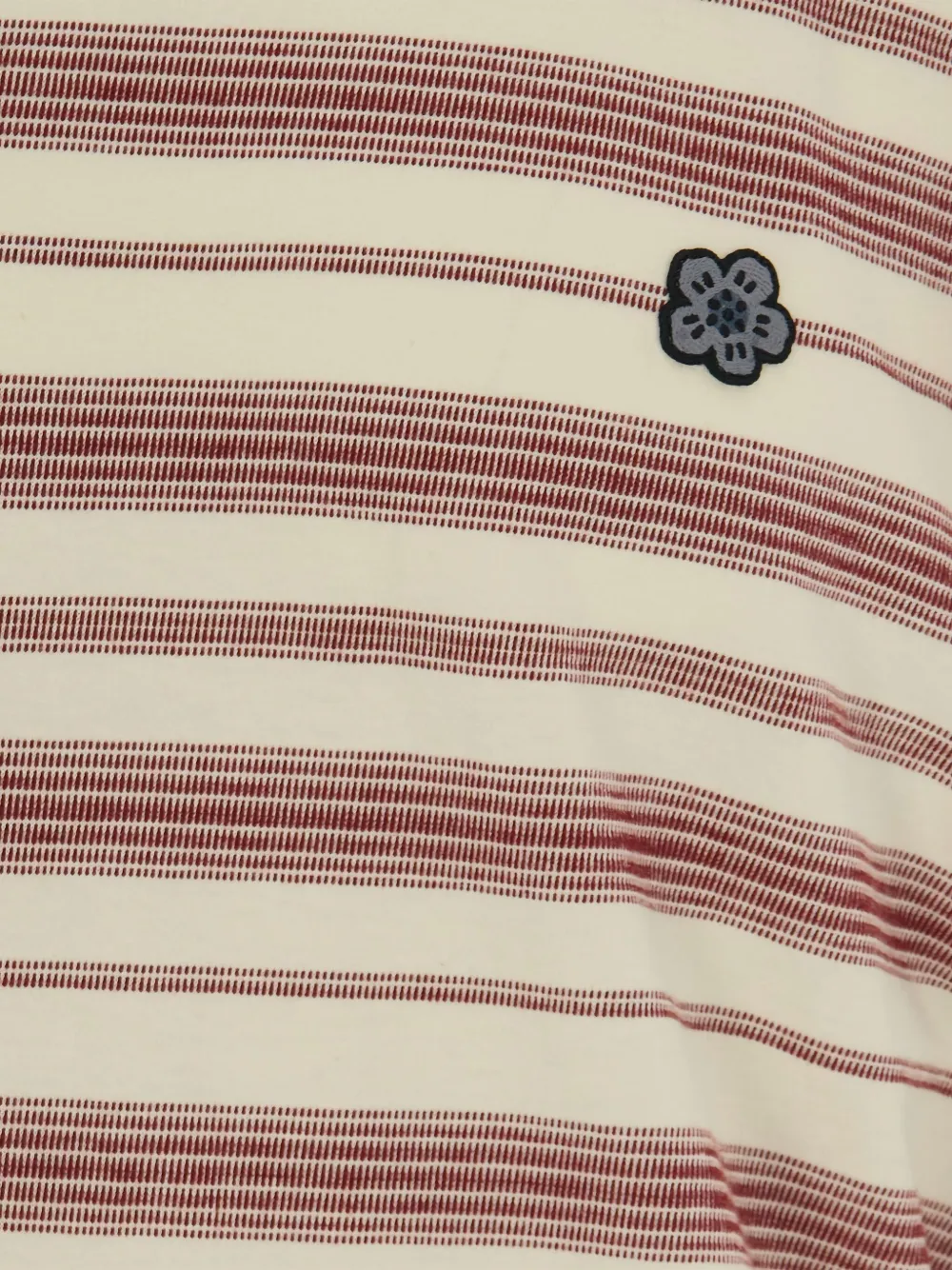 Kenzo Boke Flower gestreept T-shirt verfraaid met bloemen Rood