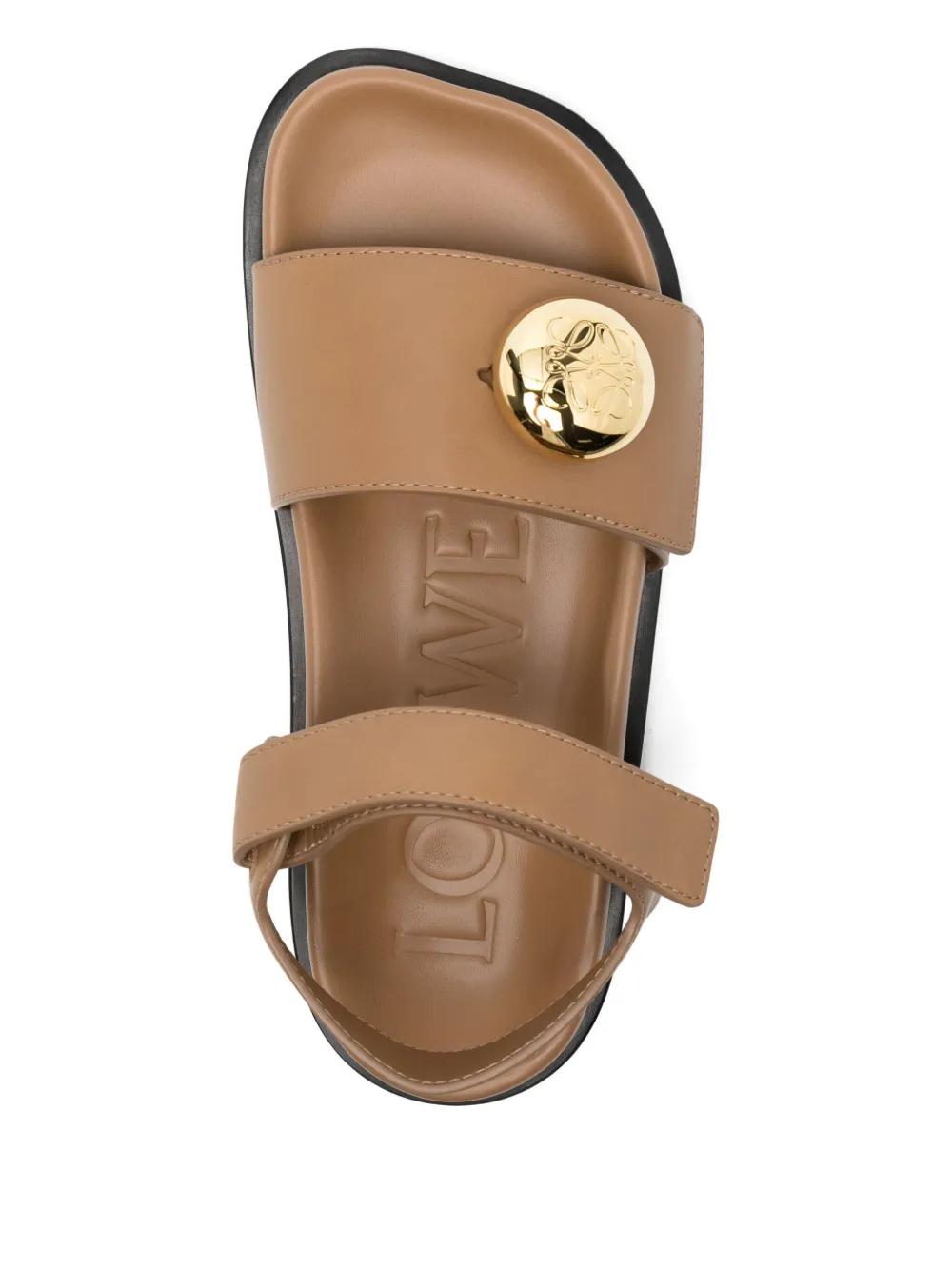 LOEWE leather sandals Brown