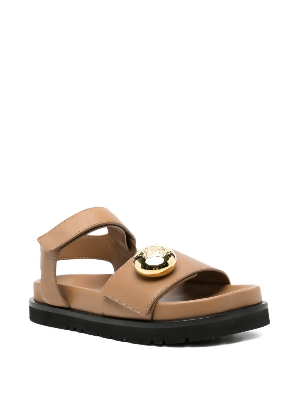 LOEWE leather sandals Brown