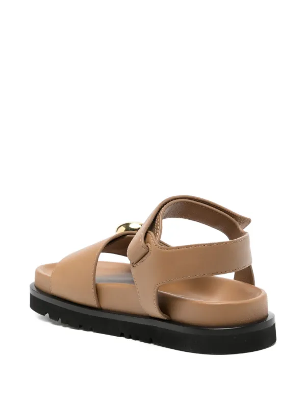 LOEWE Leather Sandals | Brown | FARFETCH