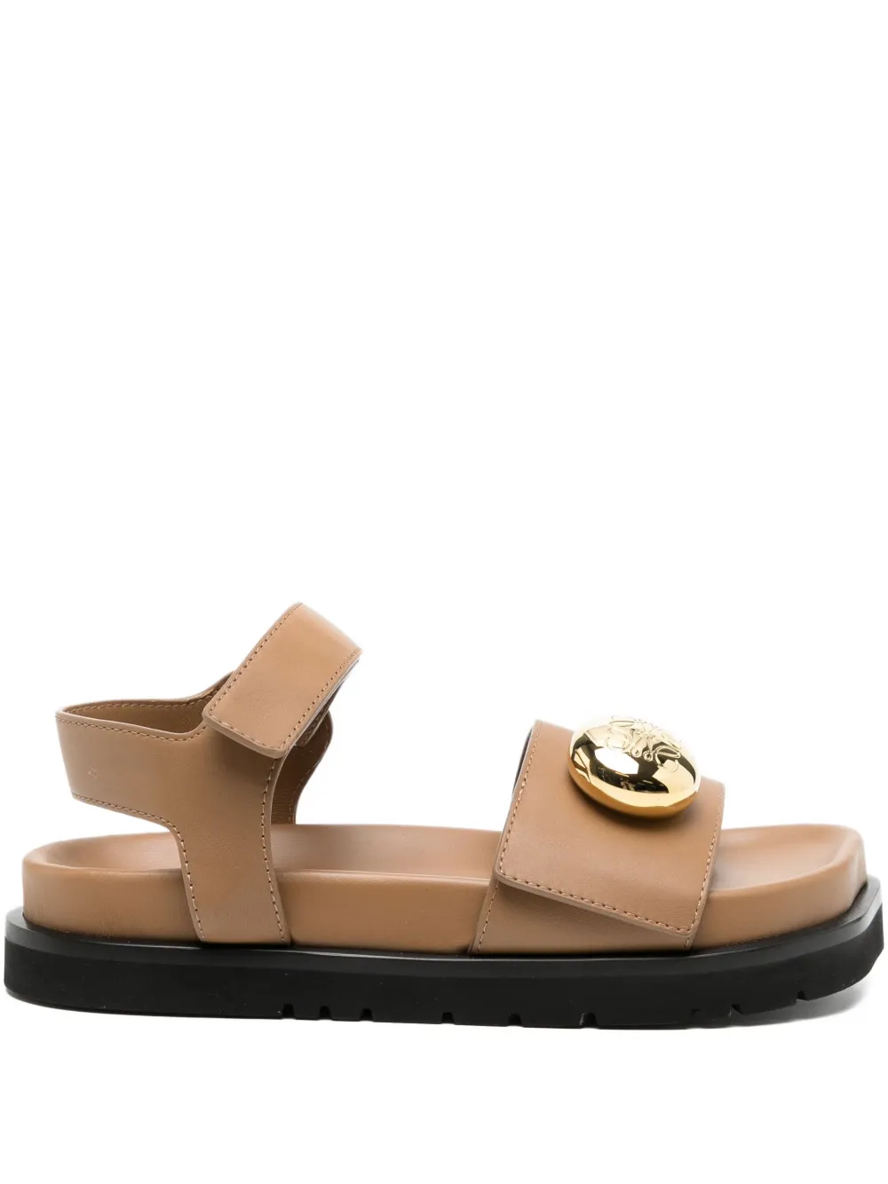 LOEWE leather sandals Brown