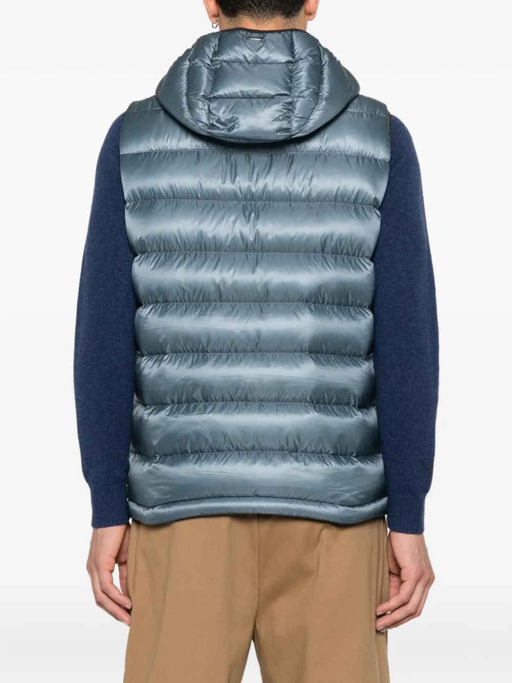 Herno Bodywarmer met capuchon Blauw