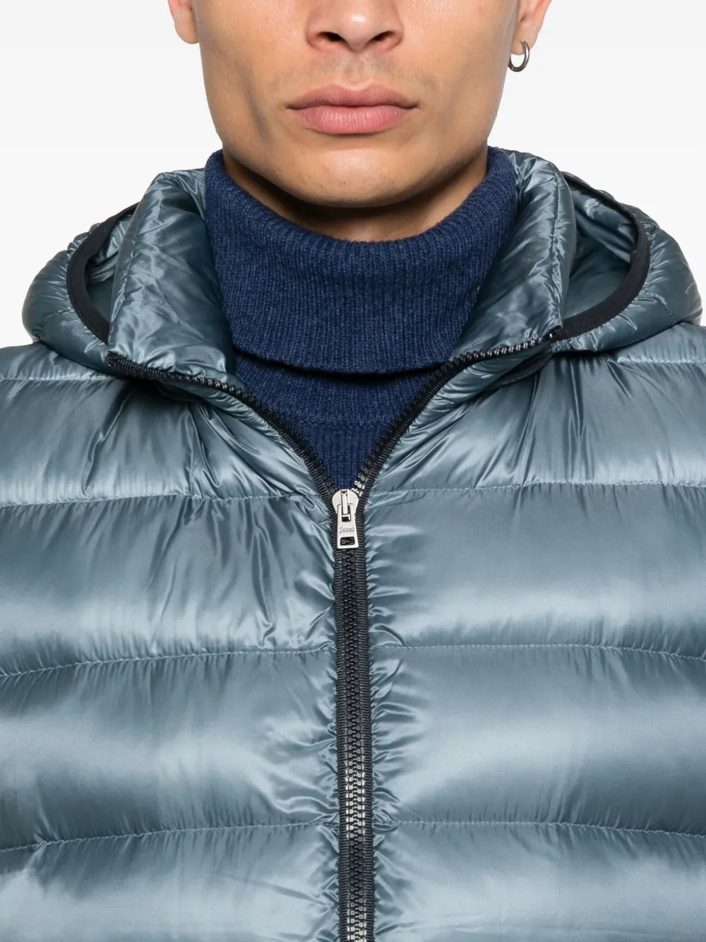 Herno Bodywarmer met capuchon Blauw