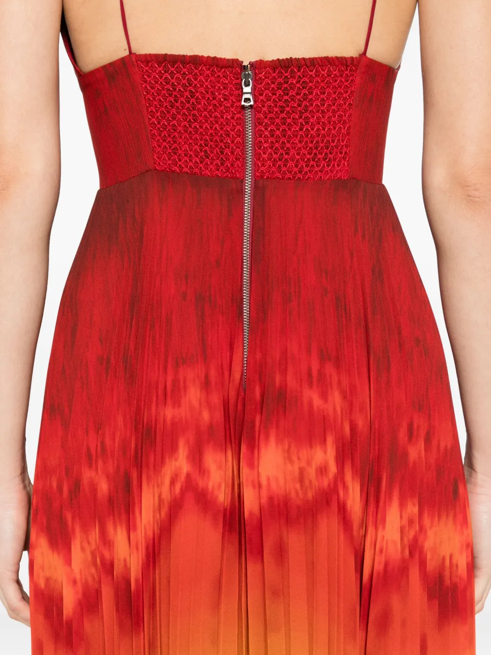 alice + olivia Geplooide jurk met tie-dye Rood