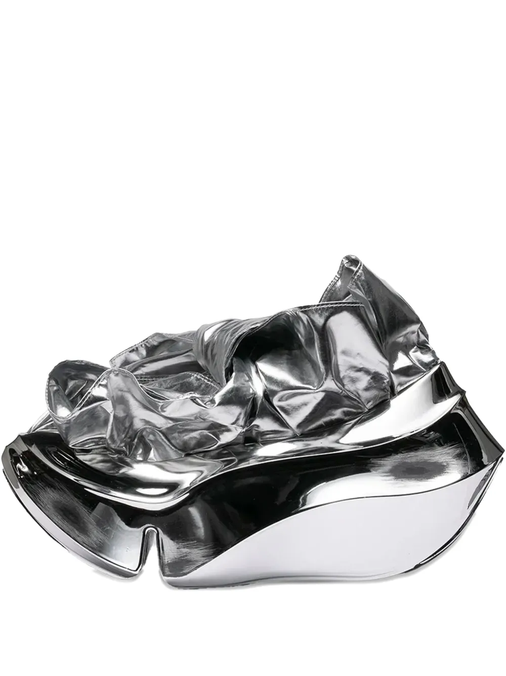 GROUNDS Orca Hankie chromed sneakers Silver