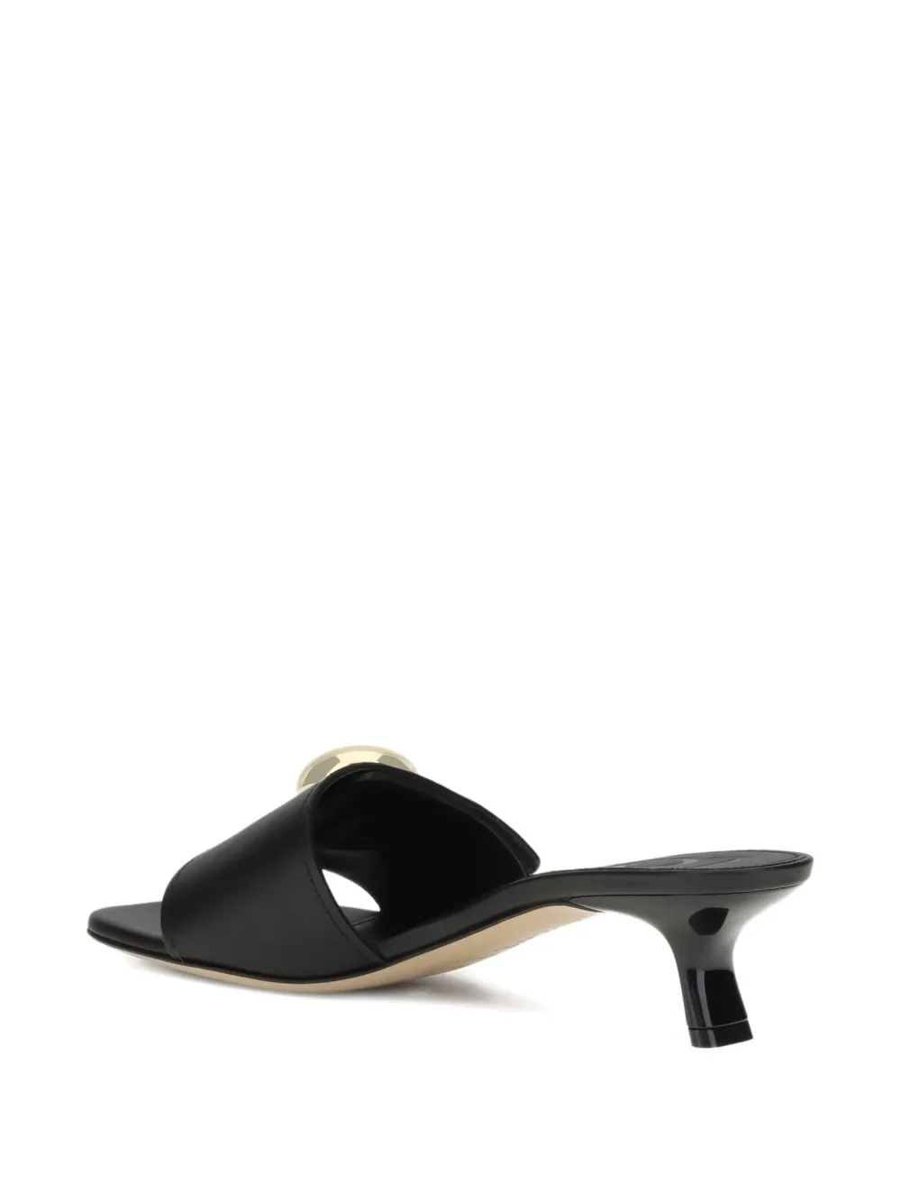 LOEWE 450mm pebble-embellished leather sandals Black