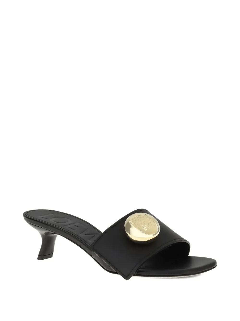 LOEWE 450mm pebble-embellished leather sandals Black
