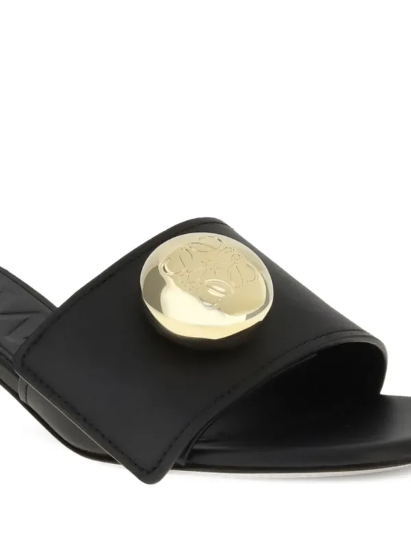 LOEWE ブラック ペブルサンダル最終お値下げ LOEWE Pebble サンダル | ブラック | FARFETCH JP